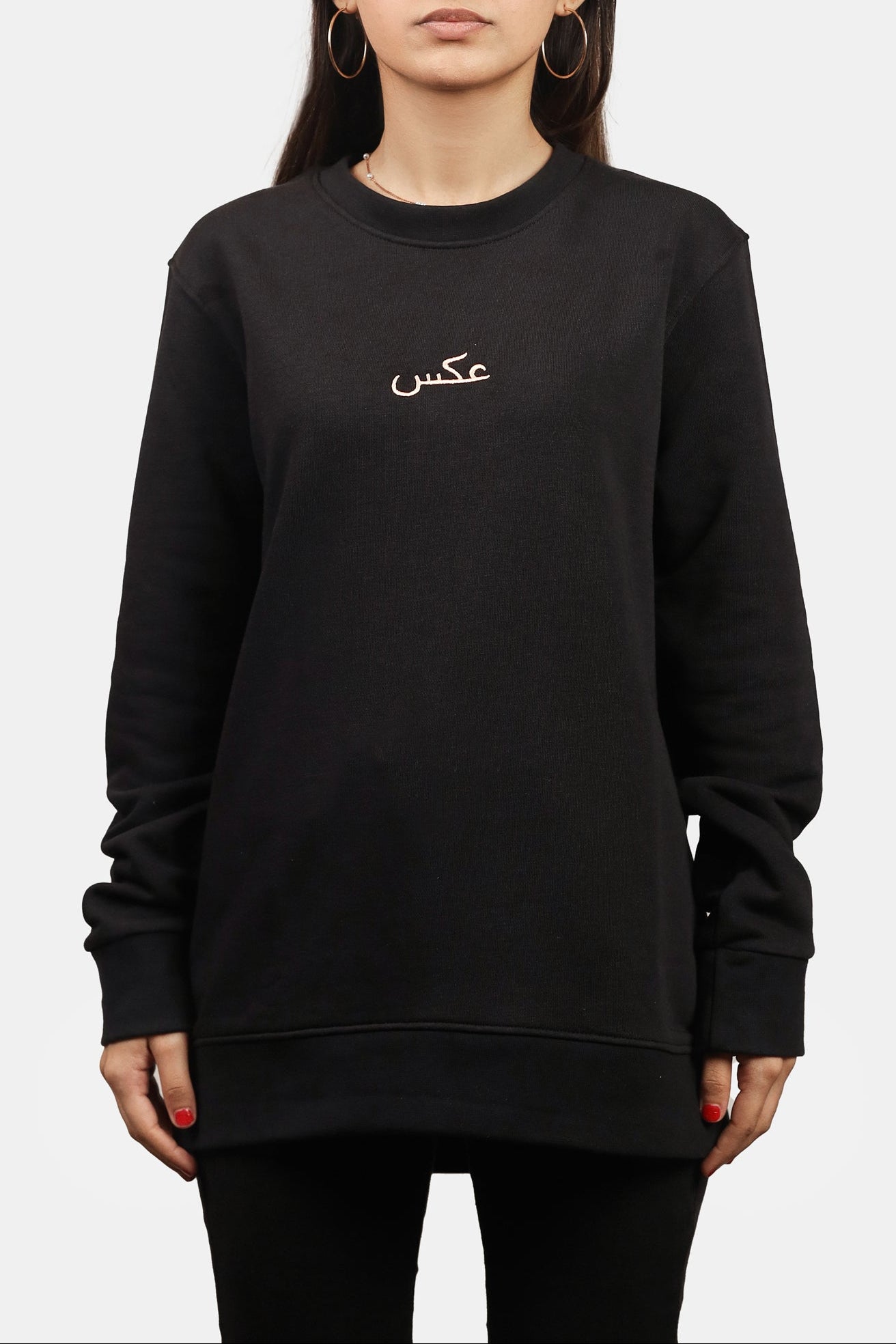 Blooming Pink Rose (Black) - AGHAAZ